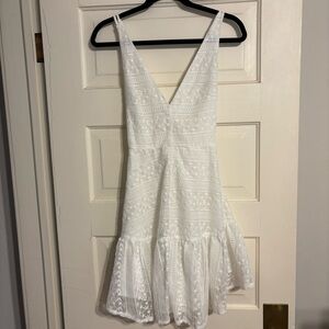 Chic White Lace Mini Dress